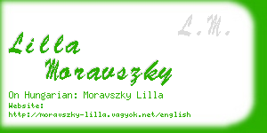 lilla moravszky business card